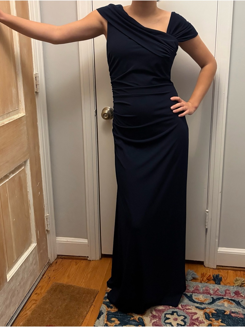 Navy Blue Long Gown or Bridesmaid Dress